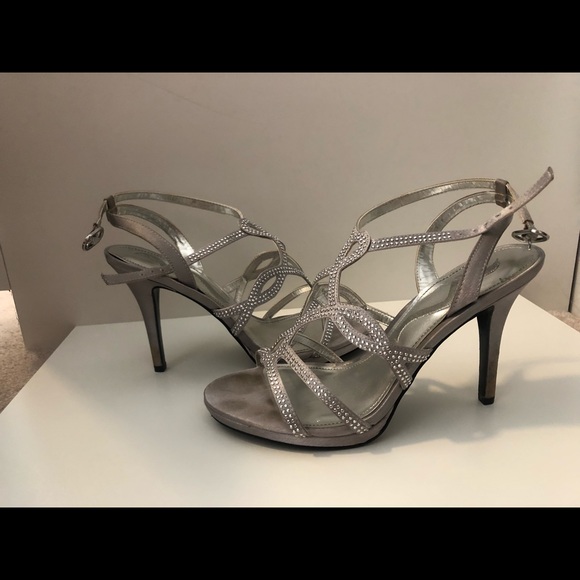DSW Shoes Silver Sparkly Heels Poshmark